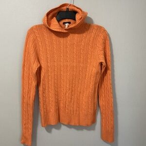 Vintage J.Crew Cashmere Blend Cable Knit Hoodie Sweater Sz M